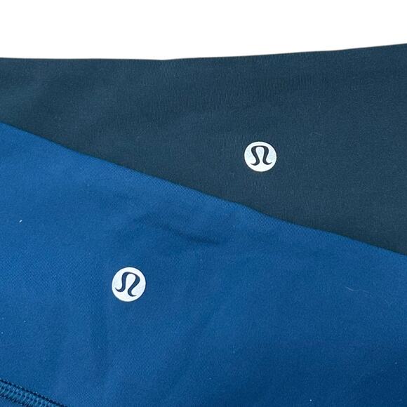 Lululemon All The Right Places Crop II 23" Leggings Sz 10 Set of 2 Blue Green - Picture 3 of 6
